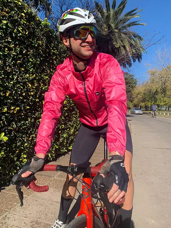 campera, rompeviento para ciclismo, ciclistas con cierre y bolsillos traseros 